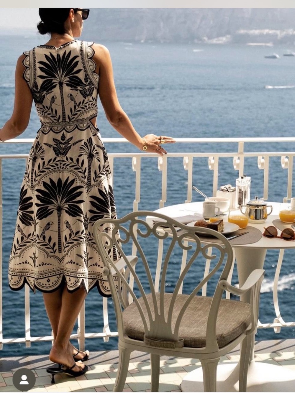 Commense  Tropical Print Cutout scallop Dress - Picture 3 of 7